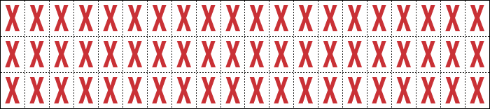 911X - Foglio n.60 etichette adesive B/R lettera X