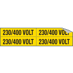 9146B - Foglio n. 4 etichette adesive 230/400 VOLT