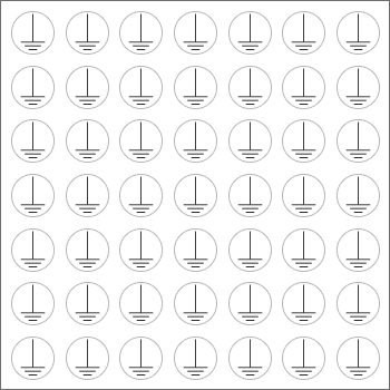 9181C - Foglio n.49 etichetta adesiva simbolo terra