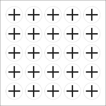 9196B - Foglio n.25 etichetta adesiva simbolo +