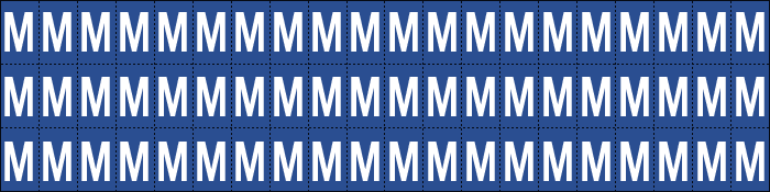 920M - Foglio n.60 etichette adesive B/B lettera M