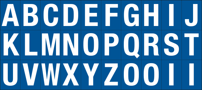 922AZ - Foglio n.30 etichette adesive B/B letter.da A a Z