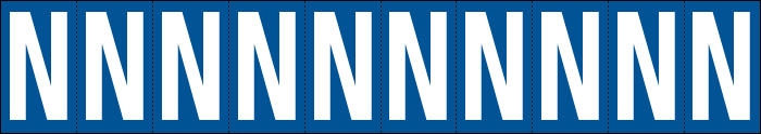 924N - Foglio n.10 etichette adesive B/B lettera N