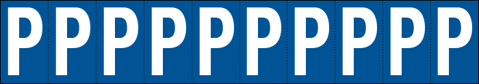 924P - Foglio n.10 etichette adesive B/B lettera P