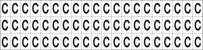 930C - foglio n.60 etic.aut. B/N lettera C