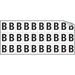 933B - Foglio n.30 etichette adesive B/N lettera B