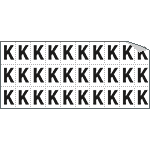 933K - Foglio n.30 etichette adesive B/N lettera K