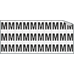 933M - Foglio n.30 etichette adesive B/N lettera M