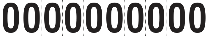 934O - Foglio n.10 etichette adesive B/N lettera O