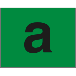 9474G - Etichetta verde lettera a (circolazione autorizzata)