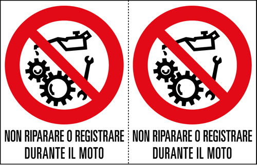 9503A - Foglio n. 2 etichette adesive non riparare o