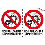 9508A - Foglio n. 2 etichette non rimuovere dispositivi