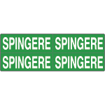 9604BG - Foglio n. 4 etichette adesive fondo verde SPINGERE