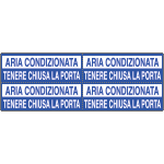 9608BB - Foglio n. 4 etichette adesive fondo blu ARIA CON
