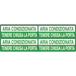 9608BG - Foglio n. 4 etichette adesive fondo verde ARIA CON
