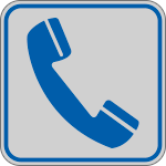 9641B - Etichetta argento simbolo TELEFONO