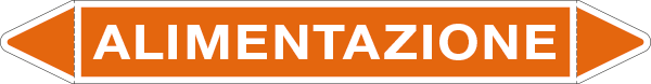 99302B - foglio 5 elichette tubazioni fondo arancione ALIMENTAZIONE