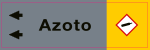 99A017NBS - foglio da 5 etichette fondo grigio" AZOTO" sinistra