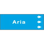 99A240NDD - foglio da 5 etichette fondo azzurro" ARIA " destra