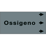 99A380NED - etichetta fondo grigio "OSSIGENO" destra