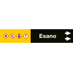 99A501NAD - foglio da 5 etichette fondo nero "ESANO"   freccia destra