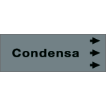 99A662NDD - foglio da 5 etichette fondo grigio "CONDENSA" destra