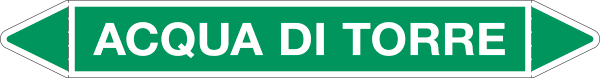 99A670D - etichetta autoadesiva con frecce+simbolo ACQUA DI TORRE