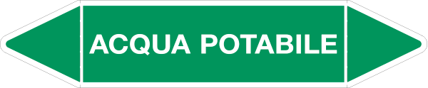 99A672D - Etichetta singola autoadesiva verde"Acqua potabile"