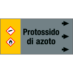 99A871NED - Etichetta fondo grigio " PROTOSSIDO D'AZOTO " destra