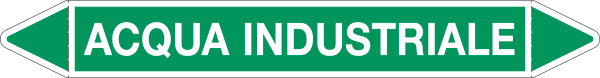 99B220A - foglio da 5 etichette autoadesive con frecce simboli ACQUA INDUSTRIALE