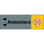 99B282NBS - foglio da 5 etichette fondo grigio" AMMONIACA " sinistra