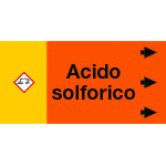 99B580NED - Etichetta fondo arancio "ACIDO SOLFORICO" dx