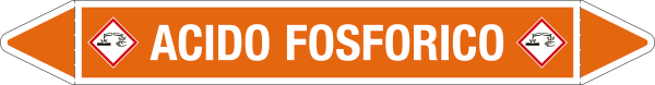 99B990B - foglio da 5 etichette autoadesive con frecce+simb ACIDO FOSFORICO