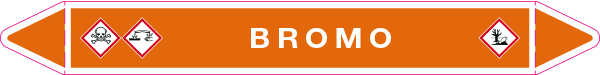 99C120B - foglio da 5 etichette autoadesive con frecce e simboli BROMO