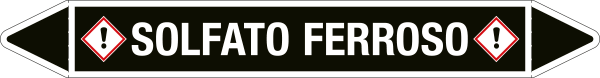 99C180A - foglio da 5 etichette autoadesive con frecce+simboli SOLFATO FERROSO