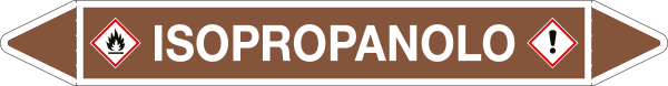 99C380B - foglio da 5 etichette autoadesive con frecce e simboli ISOPROPANOLO