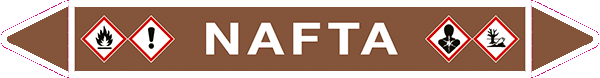 99C430B - foglio da 5 etichette autoadesive con frecce e simboli NAFTA