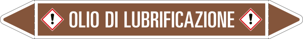 99C470A - foglio da 5 etichette autoadesive con frecce+simb OLIO DI LUBRIFICAZ.