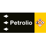 99C480NCS - foglio da 5 etichette fondo nero "PETROLIO" sinistra