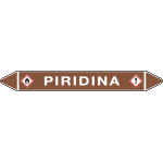 99C490A - foglio da 5 etichette autoadesive con frecce e simboli PIRIDINA