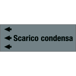 99C550NDS - Foglio da 5 etichette " SCARICO CONDENSA" sinistra