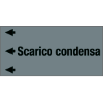 99C550NES - Etichetta fondo grigio "SCARICO CONDENSA" sinistra