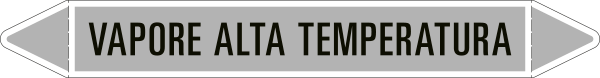 99C570A - foglio da 5 etichette autoadesive con frecce+simb VAPORE ALTA TEMPER.