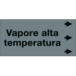 99C570NED - Etichetta fondo grigio "VAPORE ALTA TEMPERATURA" destra