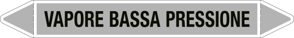 99C580B - foglio da 5 etichette autoadesive con frecce+simb VAPORE BASSA PRESS.