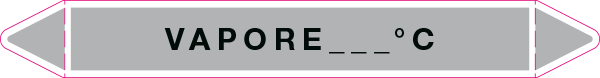 99C600B - foglio da 5 etichette autoadesive con frecce e simboli VAPORE...C