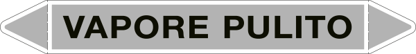 99C610B - foglio da 5 etichette autoadesive con frecce e simboli VAPORE PULITO