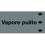 99C610NED - Etichetta fondo grigio "VAPORE PULITO" destra