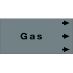 99C650NED - Etichetta fondo grigio " GAS " destra