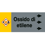 99C680NCD - foglio da 5 etichette fondo grigio"OSSIDO DI ETILENE" destra